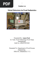 Metal Detectors in Food Industry - Aman Paul