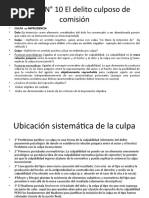 Unidad #10 El Delito Culposo de Comisión