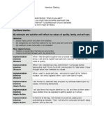 Intentions Worksheet PDF