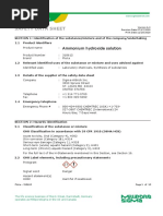 Safety Data Sheet: Ammonium Hydroxide Solution