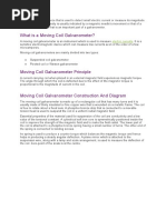 What Is A Moving Coil Galvanometer?: Electric Currents