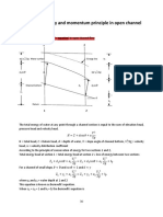 Chapter 7: Energy and Momentum Principle in Open Channel: 1 V /2g Water Surface Energy Line H