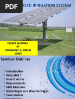 Solar Based Irrigation System: Credit Seminar BY Mohamed A. Orabi 10405