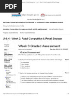 Introduction To Retail Management - Unit 4 - Week 3 - Retail Competition & Retail Strategy