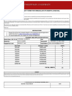 Pre-Enlistment Form For Irregular Students (Coecsa)