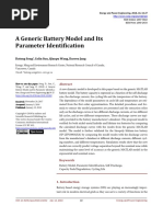 2018 - A Generic Battery Model and Its Parameter Identification