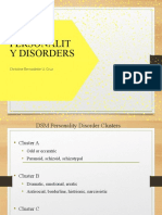 Personalit Y Disorders: Christine Bernadette U. Cruz