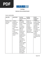 Deviance, Crime and Social Control - Course Content Plan