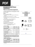 Complementary Power Transistors: 4H11G (NPN) 5H11G (PNP)