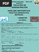 Facultad de Administración: Análisis Matemático