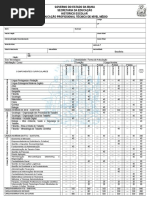 Historico Do Curso Tecnico Administracao MODELO em Branco