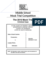 2016 SC Bar Middle School Mock Trial Case Problem