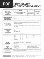 Usw Alloy Designation AND Description Issued Data Sheet: Revision No. A