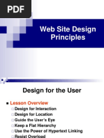 Web Site Design Principles - For The User and Screen