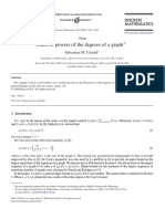 Sums of Powers of The Degrees of A Graph