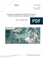 Proposal For The Installation of Grid-Tied Solar Power For G1000 at Waterford School, Mbabane, Swaziland