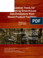 Calculation Tools For Estimating Greenhouse Gas Emissions From Wood Product Facilities