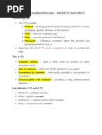 CH.18 The Marketing Mix - Product and Price