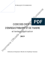 Tunisie Code de Droit D'enregistrement Et de Timbre