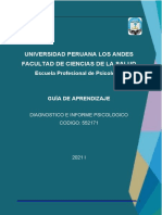 Guía de Aprendizaje - Diagnostico e Informe Psicologico