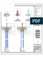 Three Pile Cap (Beam Action) : Plan Showing Piles Reinforcement Plan Showing Pile Cap Reinforcement Plan