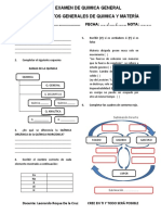 Examen de 1° Semana de Quimica