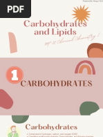 Carbohydrates and Lipids: MT 31 Clinical Chemistry I