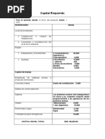 Actividad Capital Requerido 2-2