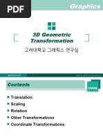 3D Geometric Transformation: CGVR - Korea.ac - KR