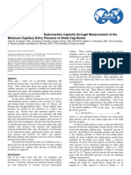 SPE 121450 Estimating The Reservoir Hydrocarbon Capacity Through Measurement of The Minimum Capillary Entry Pressure of Shale Cap-Rocks