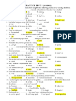 Practice Test 1: Choose The Words Which Best Complete The Following Sentences by Circling The Letter