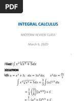 Integral Calculus Midterm Review