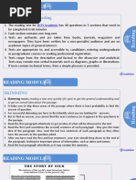 Reading (Skim, Scan + Practice Ques - T, F, NG) + Writing (Intro + Sample Answer WT2)