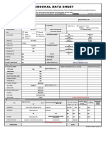 Personal Data Sheet