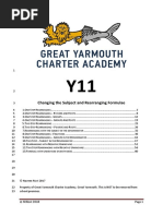 Changing The Subject and Rearranging Formulae Booklet