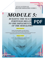 Building The Teaching Portfolio Related To The Implementation of The Modalities