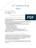 Examen Del Primer Trimestre de Educacion Fisica