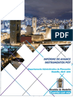 Informe Avances Instrumentos POT Abril 2018