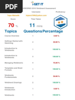 SOLIDWORKS 2016 Weldment Assessment Score Details