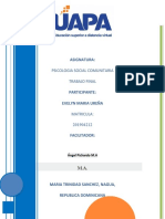 TRABAJO FINAL Psicología Social y Comunitaria