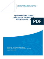 Programa Métodos de Investigacion 1