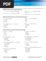 Level 3 Midterm Test: Units 1-6: American Headway, Second Edition