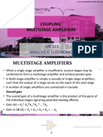 Coupling Multistage Amplifiers: EIE 323 Analogue Electronics