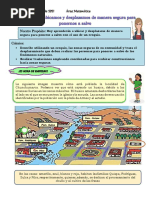 Actividad Nos Ubicamos y Desplazamos de Manera Segura para Matemática