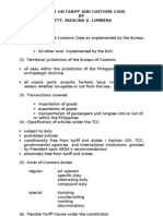 Lecture On Tariff and Customs Code