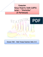 Kumpulan Lembar Kerja Peserta Didik (LKPD) Materi: "Statistika" (3 Pertemuan)