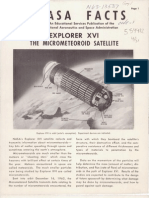 NASA Facts Explorer XVI The Micrometeoroid Satellite