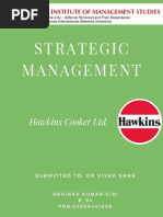 Strategic Management: Hawkins Cooker LTD