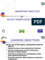 Good Laboratory Practices IN Blood Transfusion Services