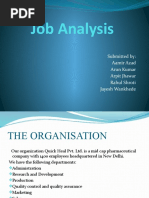 Job Analysis: Submitted By: Aamir Azad Arun Kumar Arpit Jhawar Rahul Shroti Jayesh Wankhede